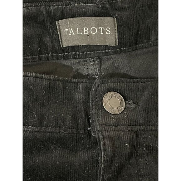Talbots Black Corduroy Straight Leg Pants Women's Size 10P - Picture 6 of 8